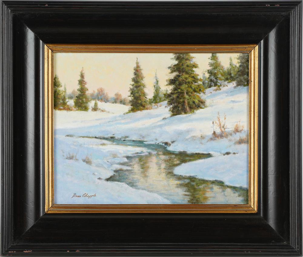 Appraisal: DAVID CHAPPLE B WINTER'S WARMTH oil on board signed lower