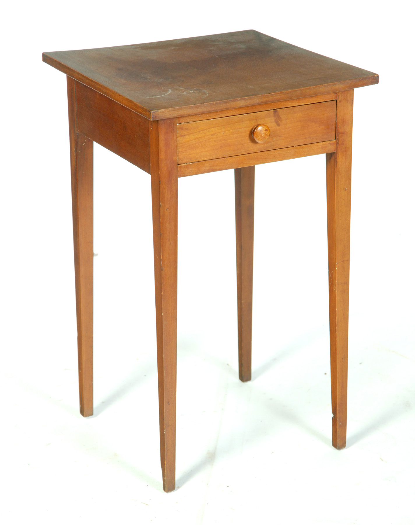 Appraisal: HEPPLEWHITE ONE-DRAWER WORK TABLE American st quarter- th century tiger