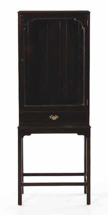 Appraisal: Chippendale style mahogany display cabinet on stand early th century