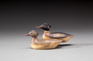 Appraisal: Miniature Merganser Pair by George Boyd George Boyd - Seabrook