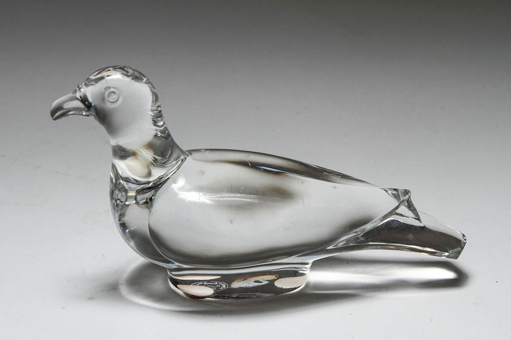 Appraisal: Baccarat Crystal Turtle Dove Figurine Baccarat colorless crystal Turtle Dove