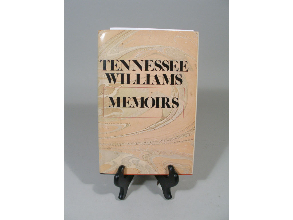 Appraisal: Signed First Edition Memoirs Tennessee Williams first edition in dust