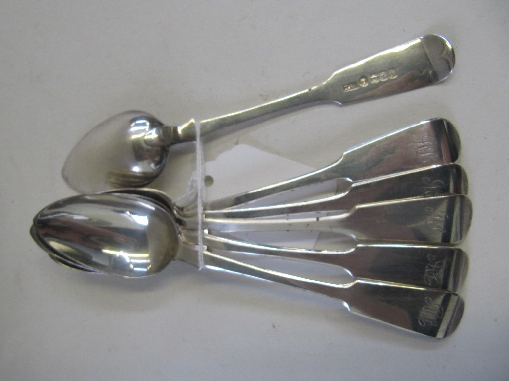 Appraisal: Set of six Victorian silver spoons Glasgow