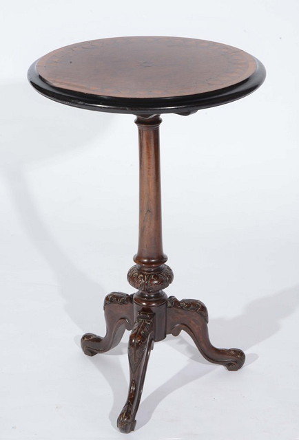 Appraisal: A VICTORIAN BURR MAPLE AND INLAID CIRCULAR OCCASIONAL TABLE on