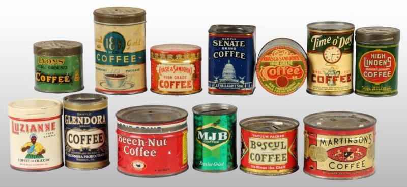 Appraisal: Lot of Assorted Small Coffee Tins Description Includes one for