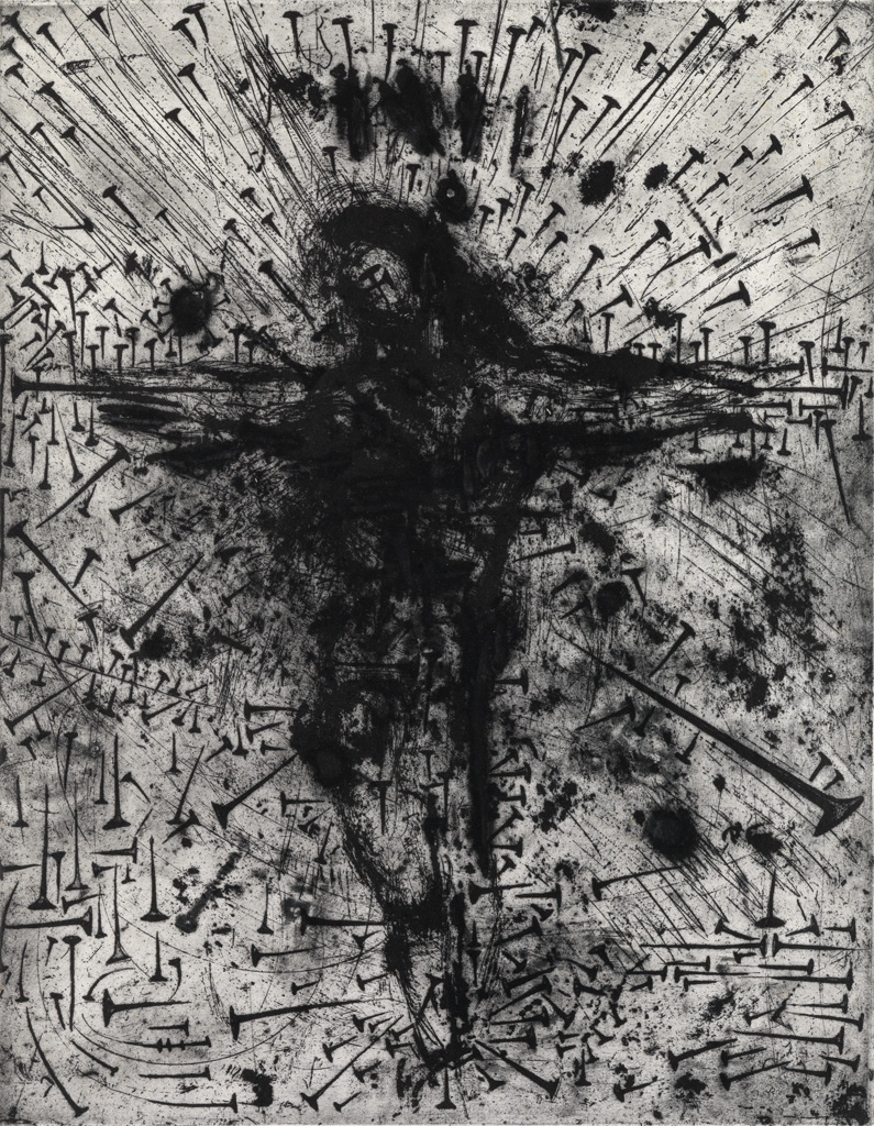 Appraisal: SALVADOR DAL Crucifixion Drypoint and etching x mm x inches