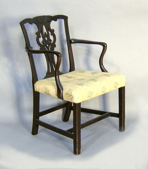 Appraisal: George III mahogany armchair ca