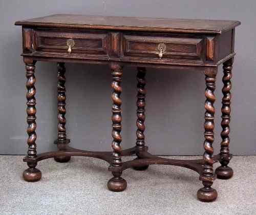 Appraisal: An old oak rectangular side table of th Century design