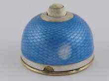 Appraisal: A blue enamelled silver bell push marked cm diameter