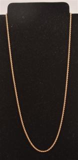 Appraisal: Vintage K Yellow Gold Rope Twist Chain Necklace Vintage K