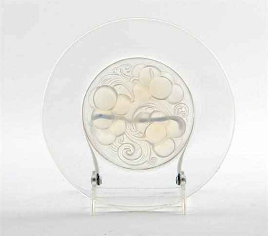 Appraisal: R Lalique Marienthal plate circa - round wide rim centering