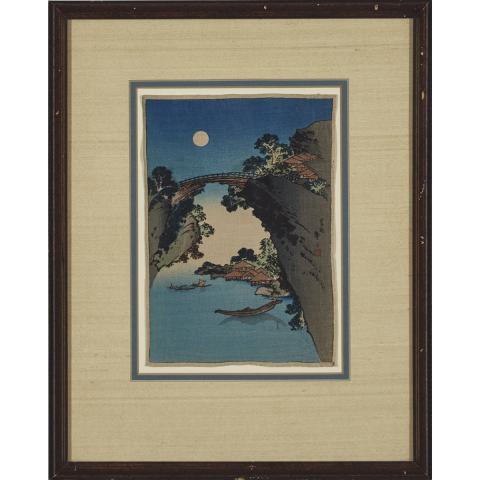 Appraisal: Pair of Japanese Scroll Paintings and a Framed Landscape Print