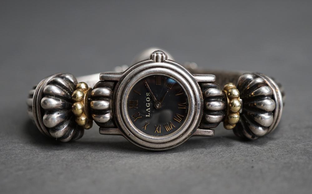 Appraisal: Lagos Caviar Sterling Silver Quartz Wristwatch Numbered - ozt