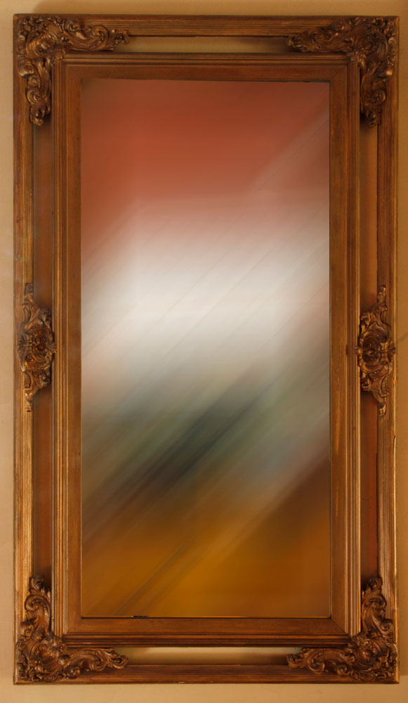 Appraisal: - Gilt Wood Mirror Mirror with gilt wood double frame