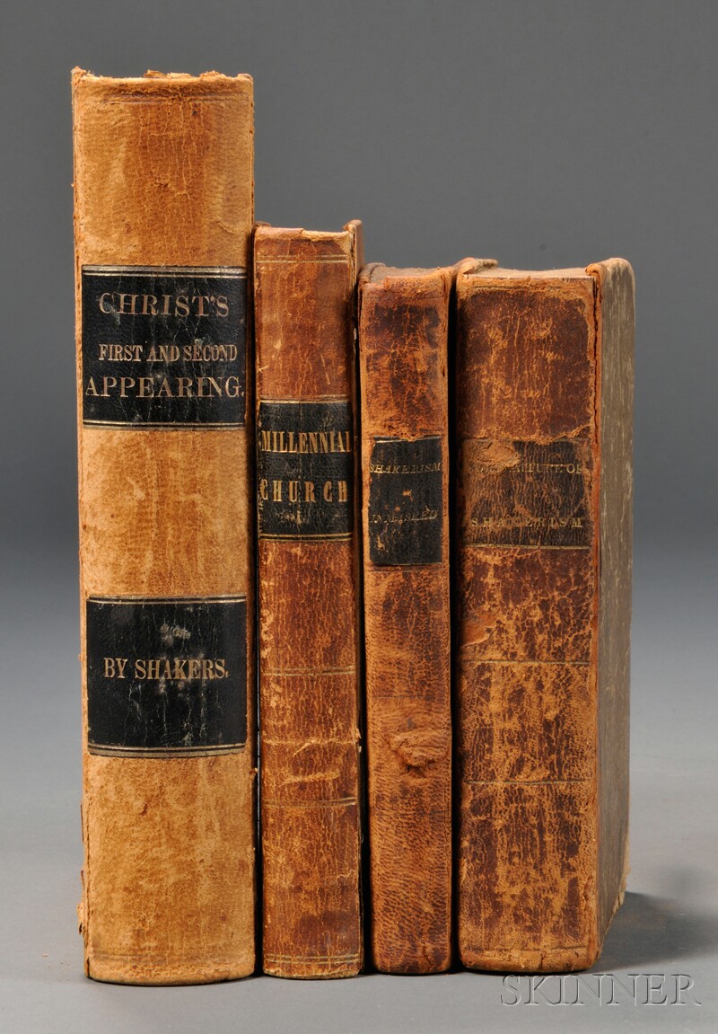 Appraisal: Four Early Books Relating to the Shakers A Portraiture of