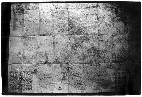 Appraisal: Zoe Leonard American born Map of Krakow Gelatin silver print