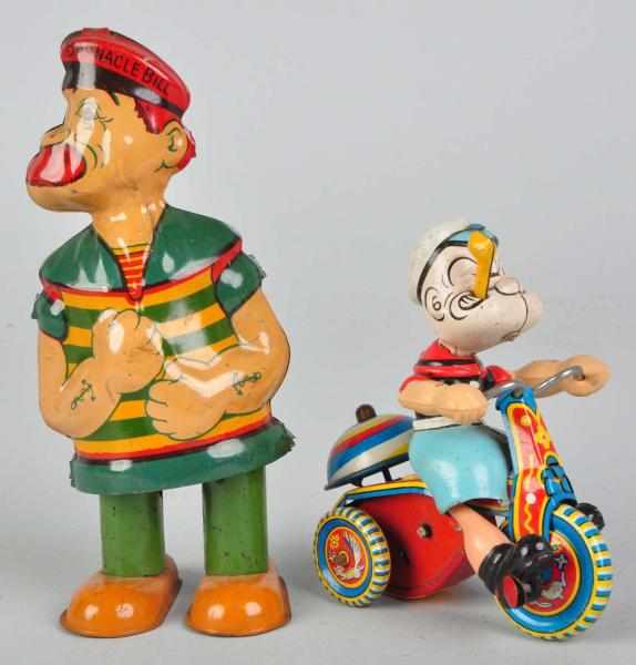 Appraisal: Lot of Tin Litho Sailor Wind-Up Toys American Working Includes