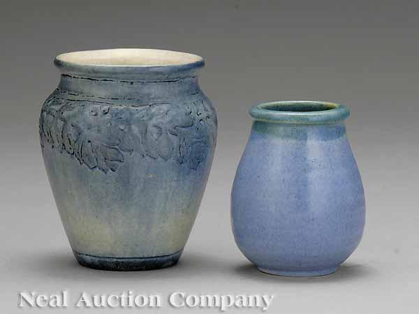 Appraisal: Two Small Newcomb College Art Pottery Transitional Glaze Vases one