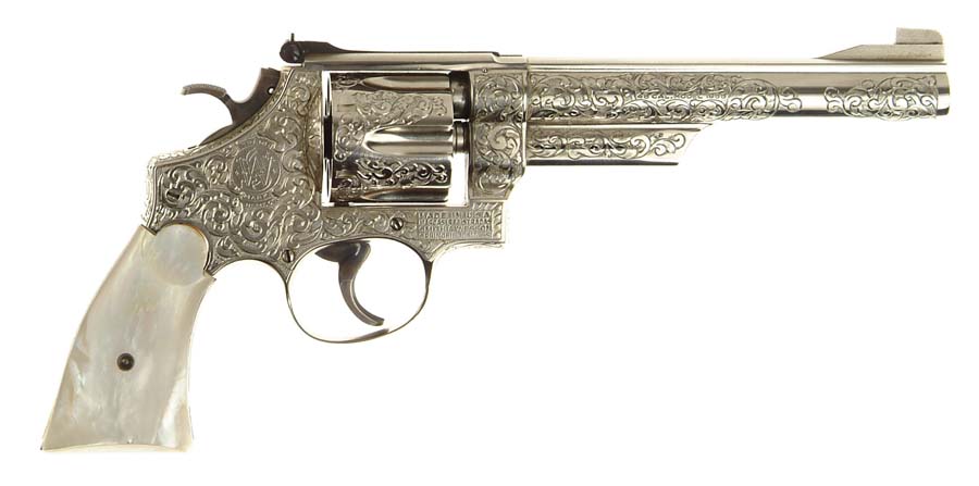 Appraisal: WELDON BLEDSOE ENGRAVED SMITH WESSON MODEL - DA REVOLVER Cal