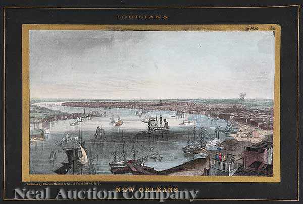 Appraisal: Charles Magnus Publisher New Orleans Louisiana c hand-colored engraving with