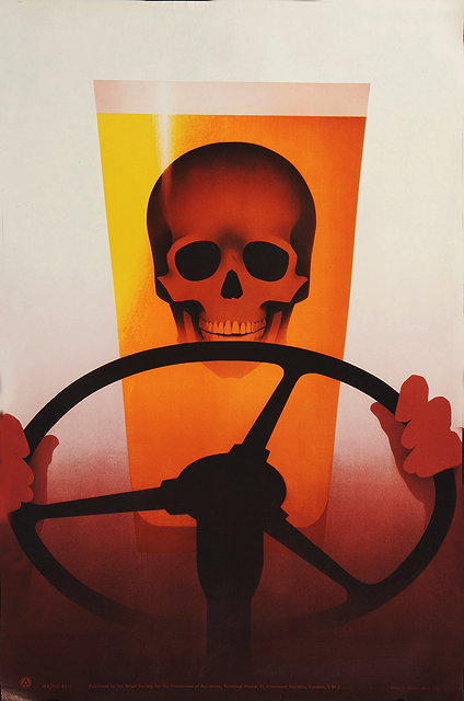 Appraisal: LEONARD CUSDEN ATTRIB AN ANTI DRINK DRIVE POSTER depicting a