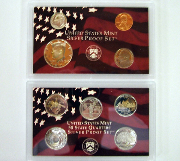 Appraisal: -S U S Silver Proof Set w Original Box Papers