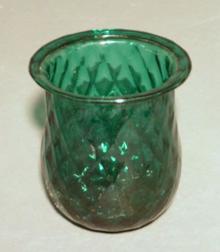 Appraisal: Dark green glass Christmas light th c h x diam