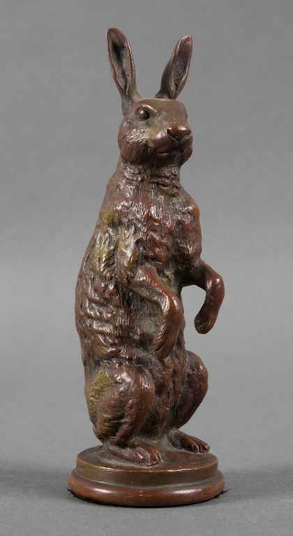 Appraisal: Isidore Jules Bonheur French - Seated Rabbit bronze greenish-brown patina