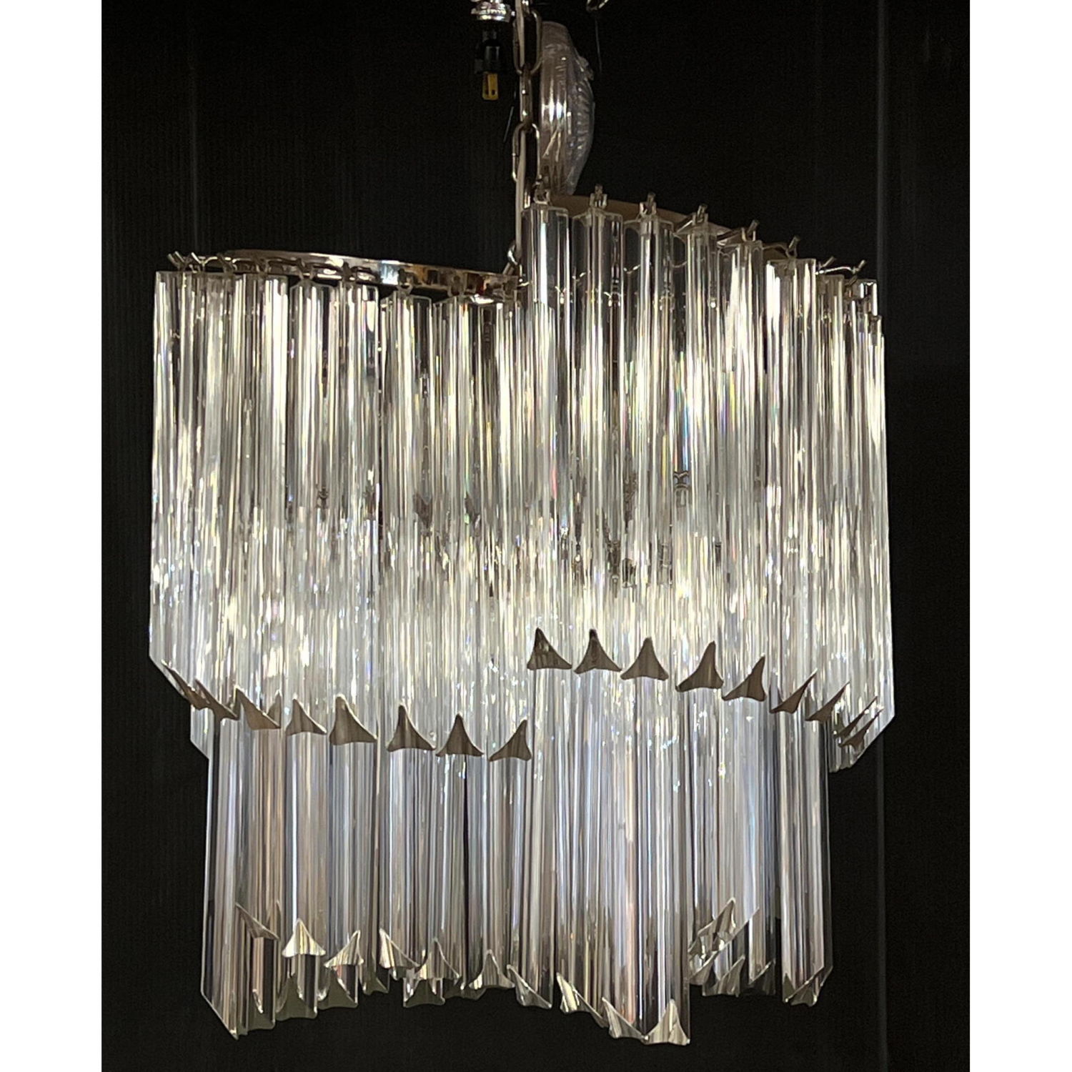 Appraisal: Multi Level CAMER or VENINI Chandelier Pendant Lamp Dimensions H