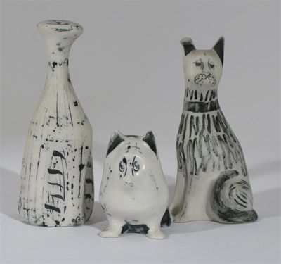 Appraisal: Three Richard Parkinson Pottery porcelain animals designed by Richard Parkinson