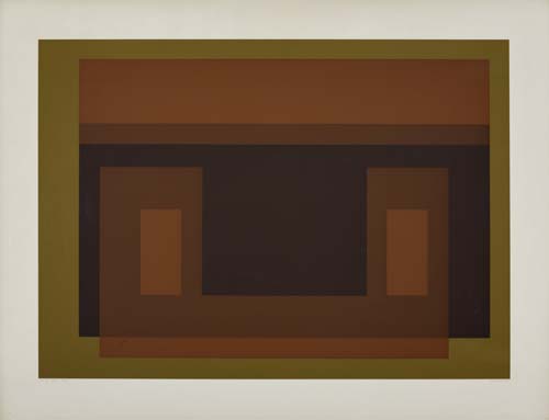 Appraisal: JOSEF ALBERS I-S Va Color screenprint x mm x inches