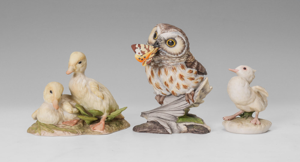 Appraisal: BOEHM AND CYBIS PORCELAIN BIRDS piece group to include a