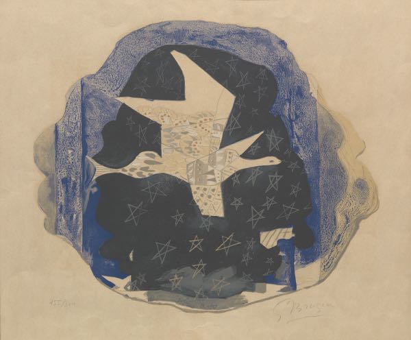 Appraisal: GEORGES BRAQUE FRENCH - x Les toiles Stars Color lithograph