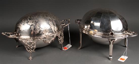 Appraisal: Two Victorian Sheffield silver-plated revolving serving dishes late th century