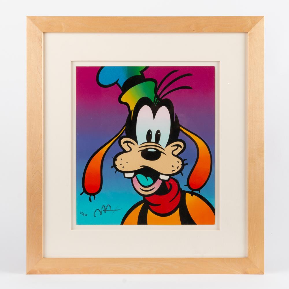 Appraisal: PETER MAX SIGNED SERIGRAPH DISNEY SUITE GOOFY Peter Max German-American