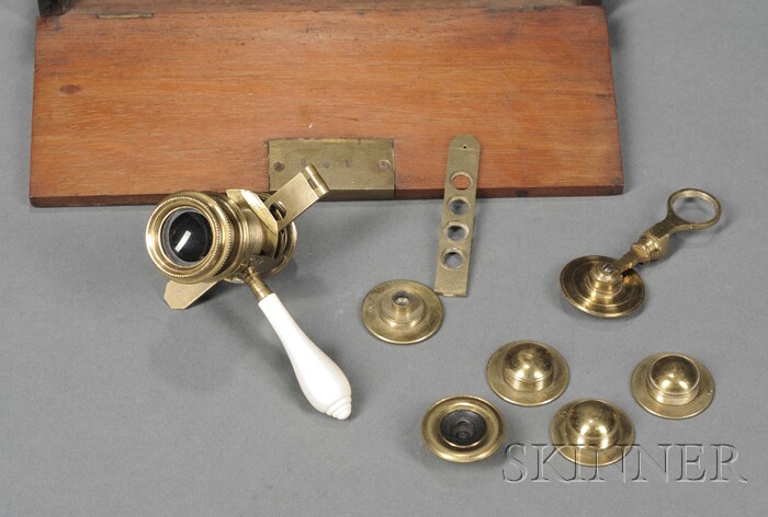 Appraisal: Wilson Pattern Screw Barrel Microscope Compendium th century with simple