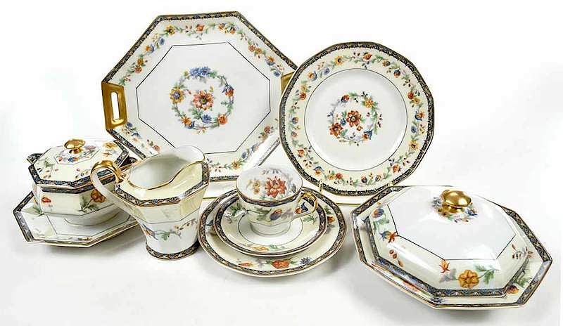 Appraisal: Piece Haviland China Service Cluny Pattern French six demitasse cups