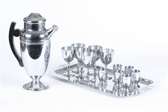 Appraisal: FARBER BROS FOURTEEN PIECE ART DECO DRINK SET Includes a