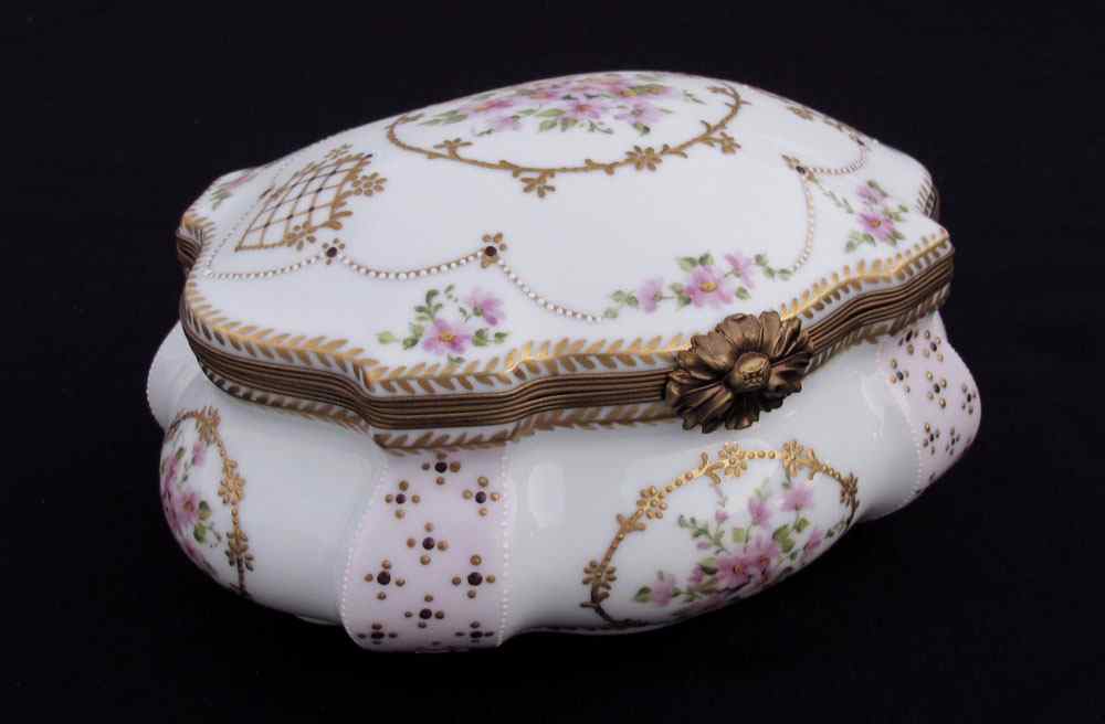 Appraisal: SALDARRIAGA Maria American th C Hand painted French Limoges porcelain