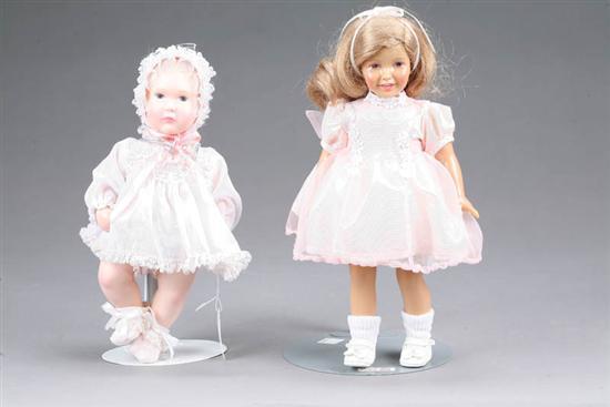 Appraisal: TWO DOLLS An Effenbee baby with a white dress and