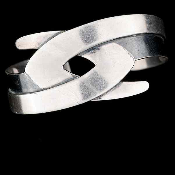 Appraisal: Sterling Silver Cuff A sterling silver cuff bracelet all signed