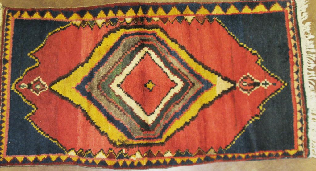 Appraisal: A Gabbeh Shiraz Rug with large central medallion on a