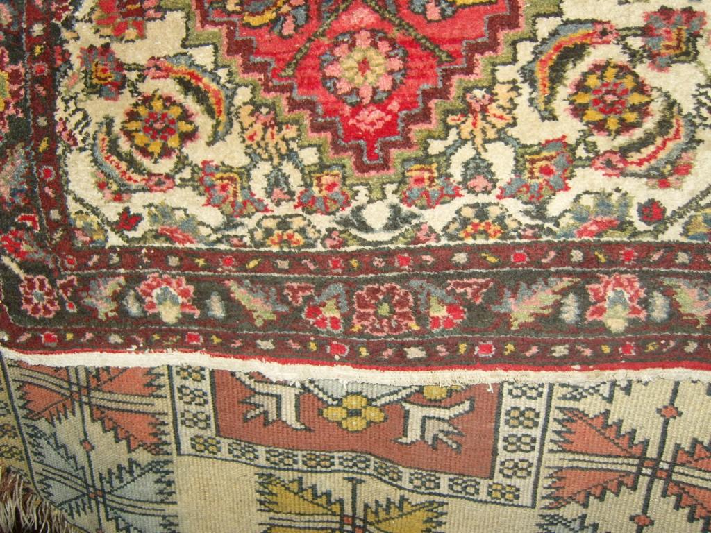 Appraisal: Two Persian style wool rugs with geometric detail