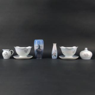 Appraisal: Grouping of Six Bing Grondahl and Royal Copenhagen Porcelain Tabletop