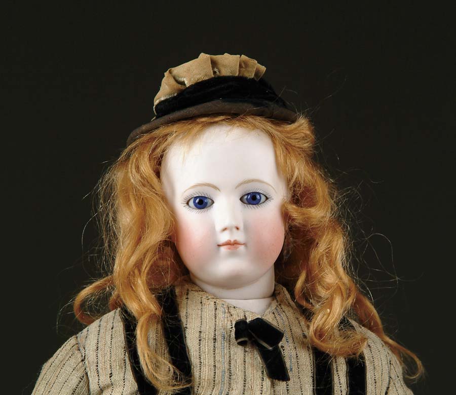 Appraisal: STUNNING FRENCH FASHION TYPE DOLL With swivel neck cornflower blue