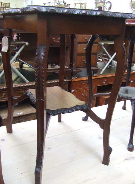 Appraisal: A Victorian mahogany centre table late th century the shaped