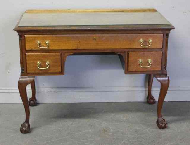 Appraisal: Mahogany Low Boy or Dressing Table With drawers ball and