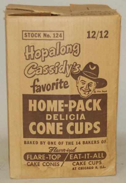 Appraisal: Vintage Hopalong Cassidy Ice Cream Cone Cup Box Shipping box