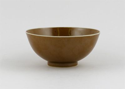 Appraisal: A small Chinese caf au lait bowl the base with