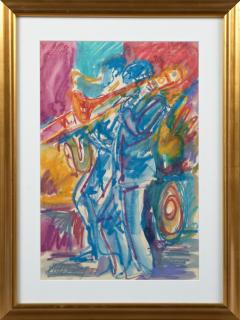 Appraisal: Arthur Beatty Jazz Trumpeter watercolor signed and dated l l